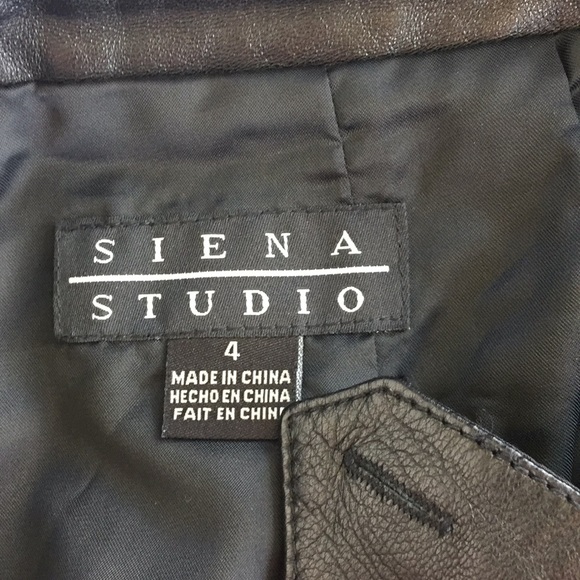 SIENA STUDIO BLACK LEATHER PANTS - Picture 6 of 8